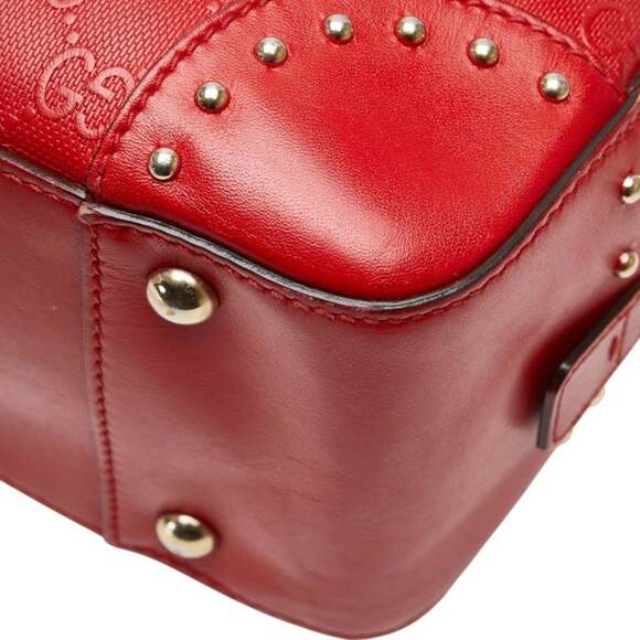 Gucci GG embossed handbag/shoulder bag, 2-way, 354224, red leather, women's. - Picture 7 of 16